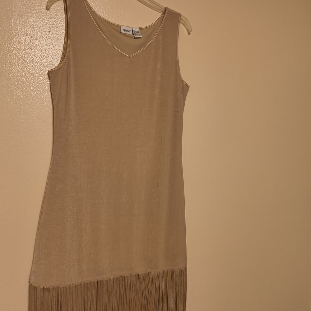 Together Beige V-Neck Dress